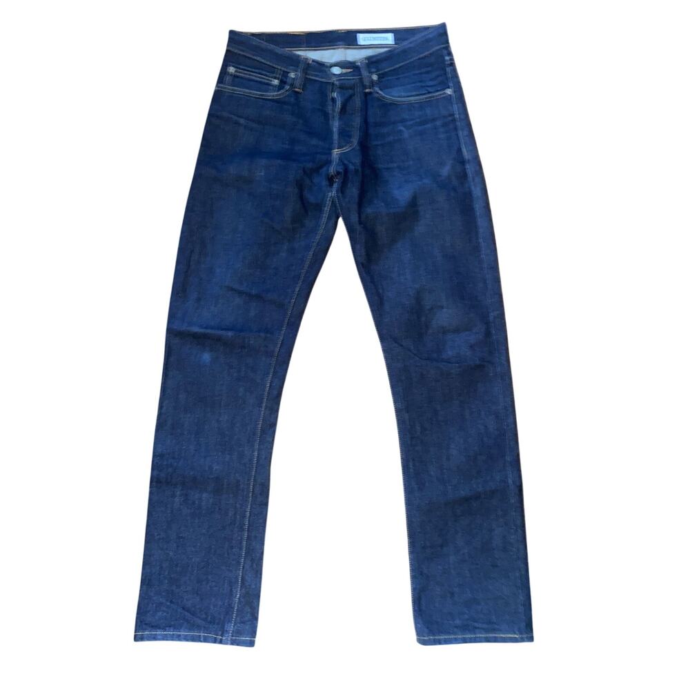 Gustin Button fly Denim Jeans MADE IN USA Mens 32 Slim Fit Finish: Raw RN116699